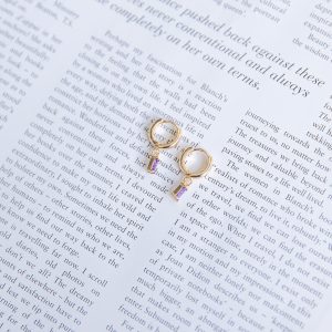 Bridgerton Earrings Purple