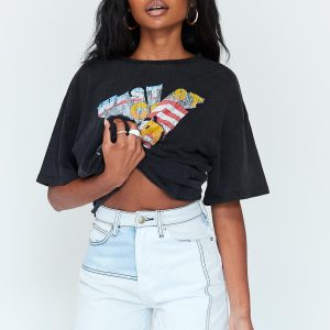 Dani Patchwork Denim Shorts