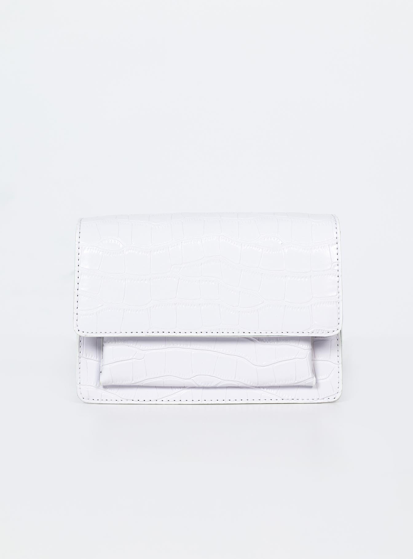 Valentine Croc Bag White - Image 2