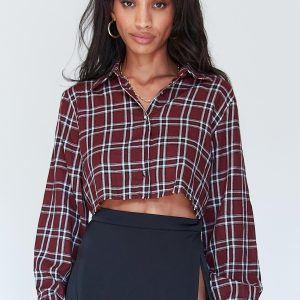 Nora Cropped Shirt Brown