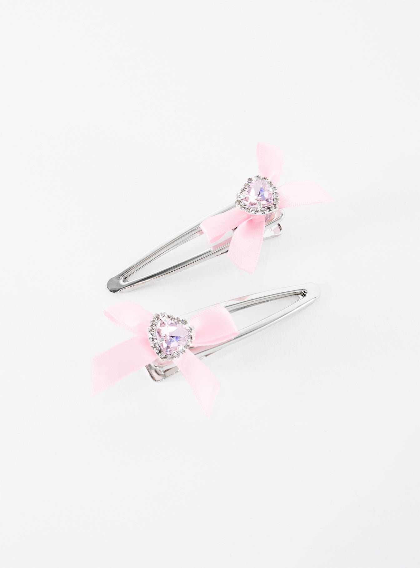Waltz Bow Hair Clip Pack Pink / Silver - Image 2