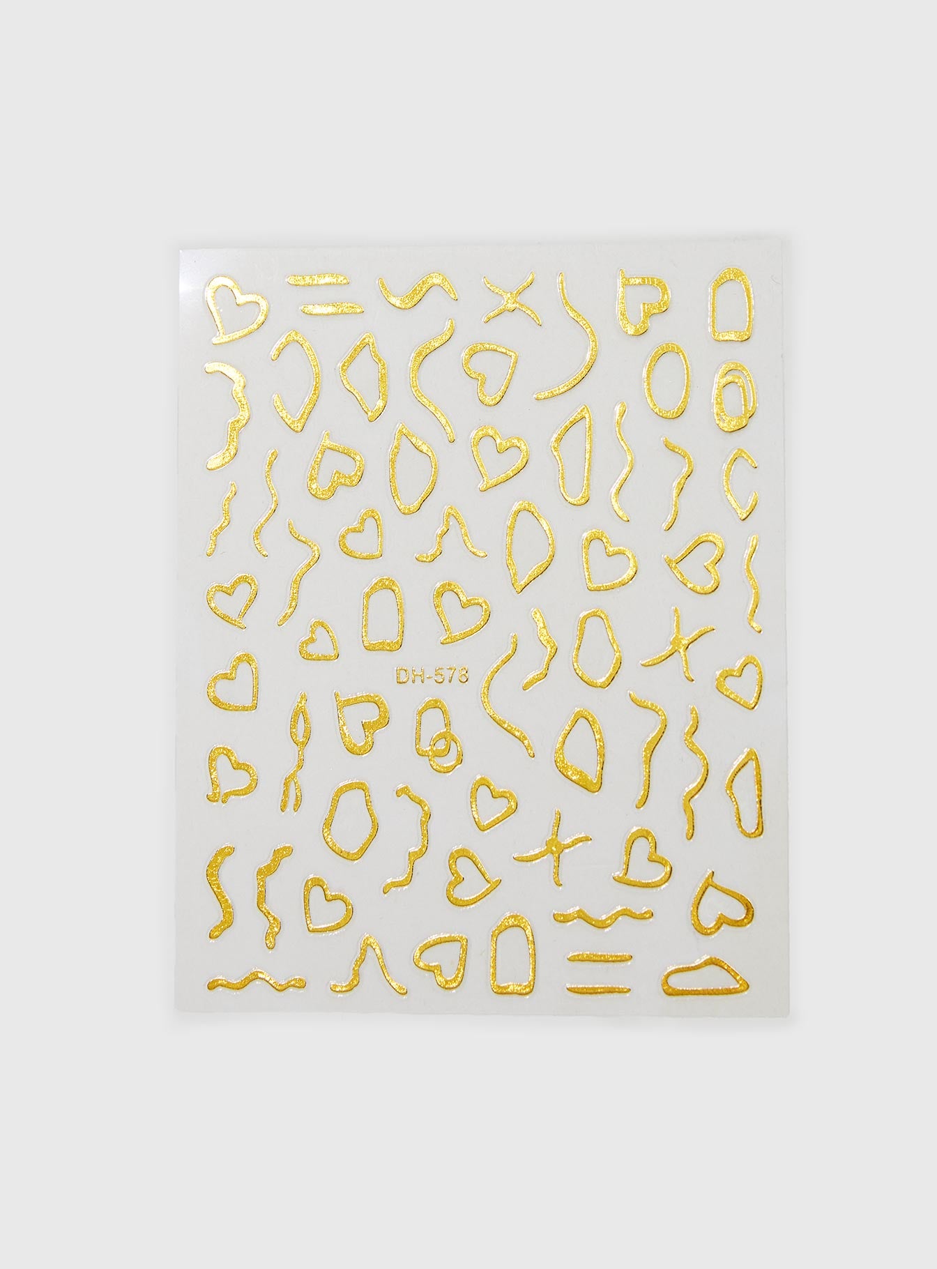 Floating Along Nail Stickers Gold - Image 2