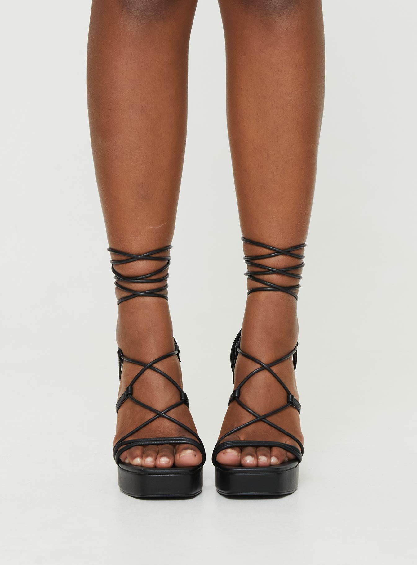 Mallard Strappy Heels Black - Image 2