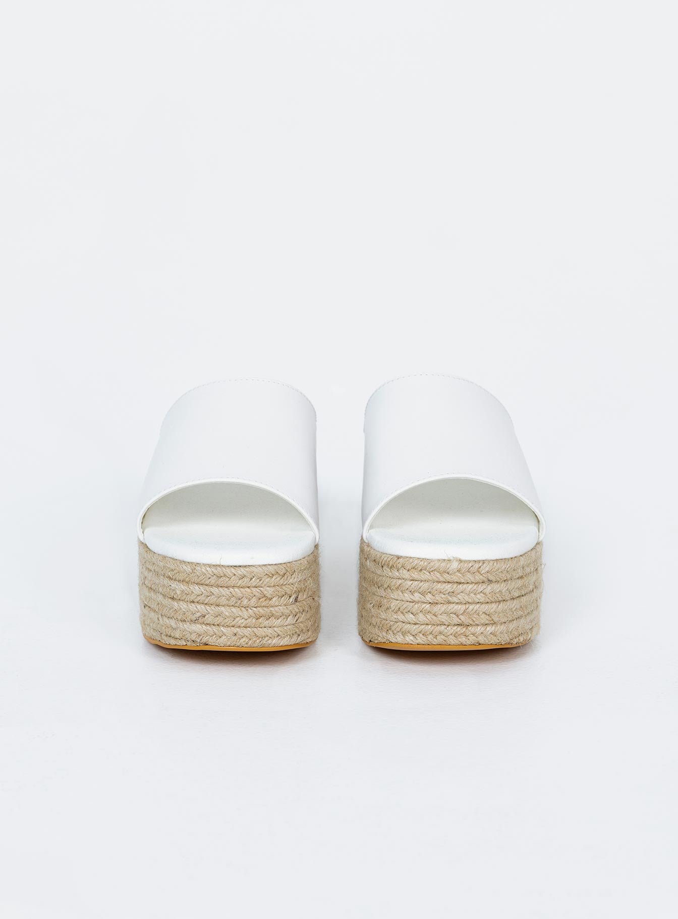 Arton Espadrille Platform Sandals White - Image 2