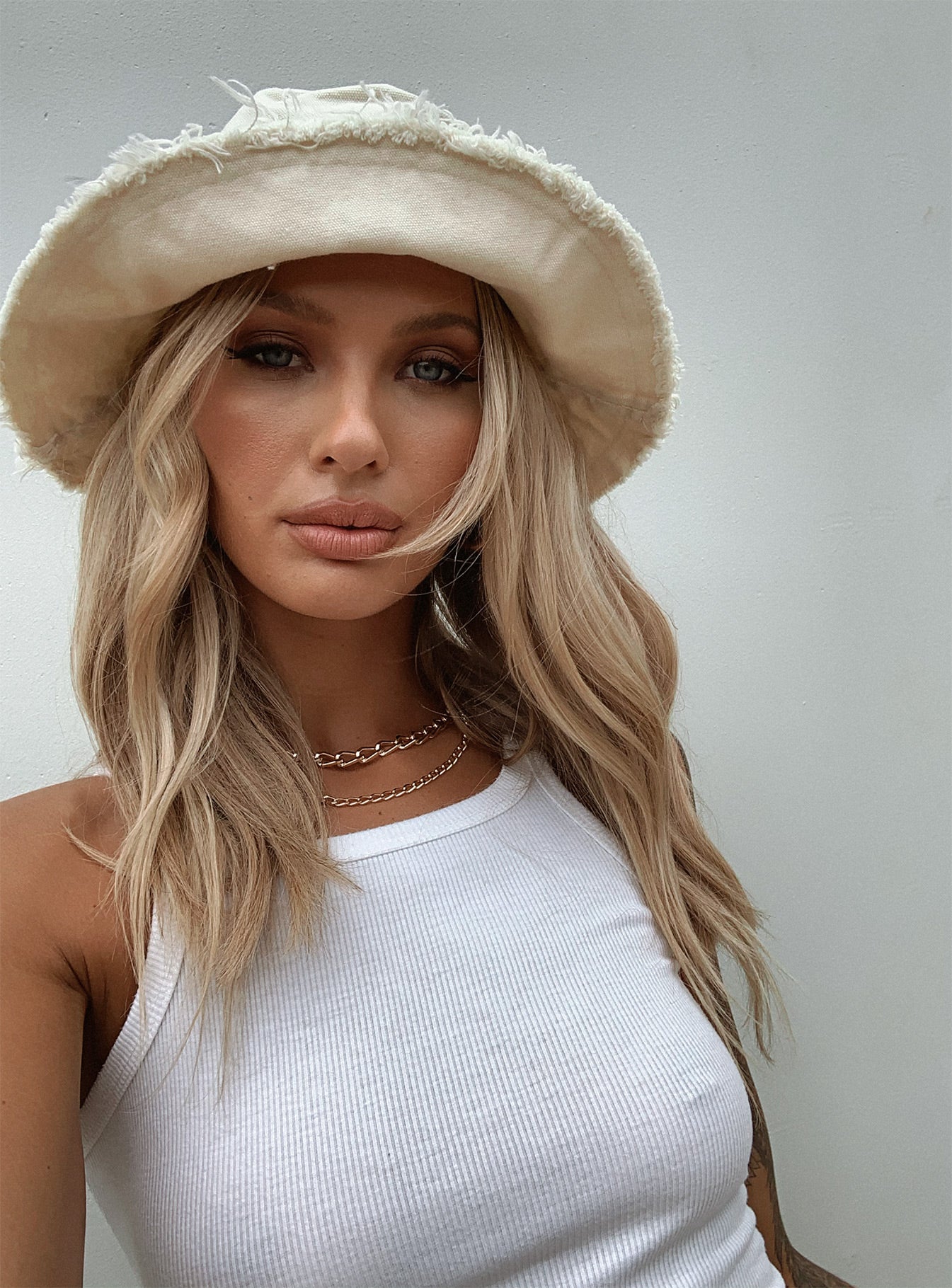 Bonnin Canvas Bucket Hat Cream - Image 3