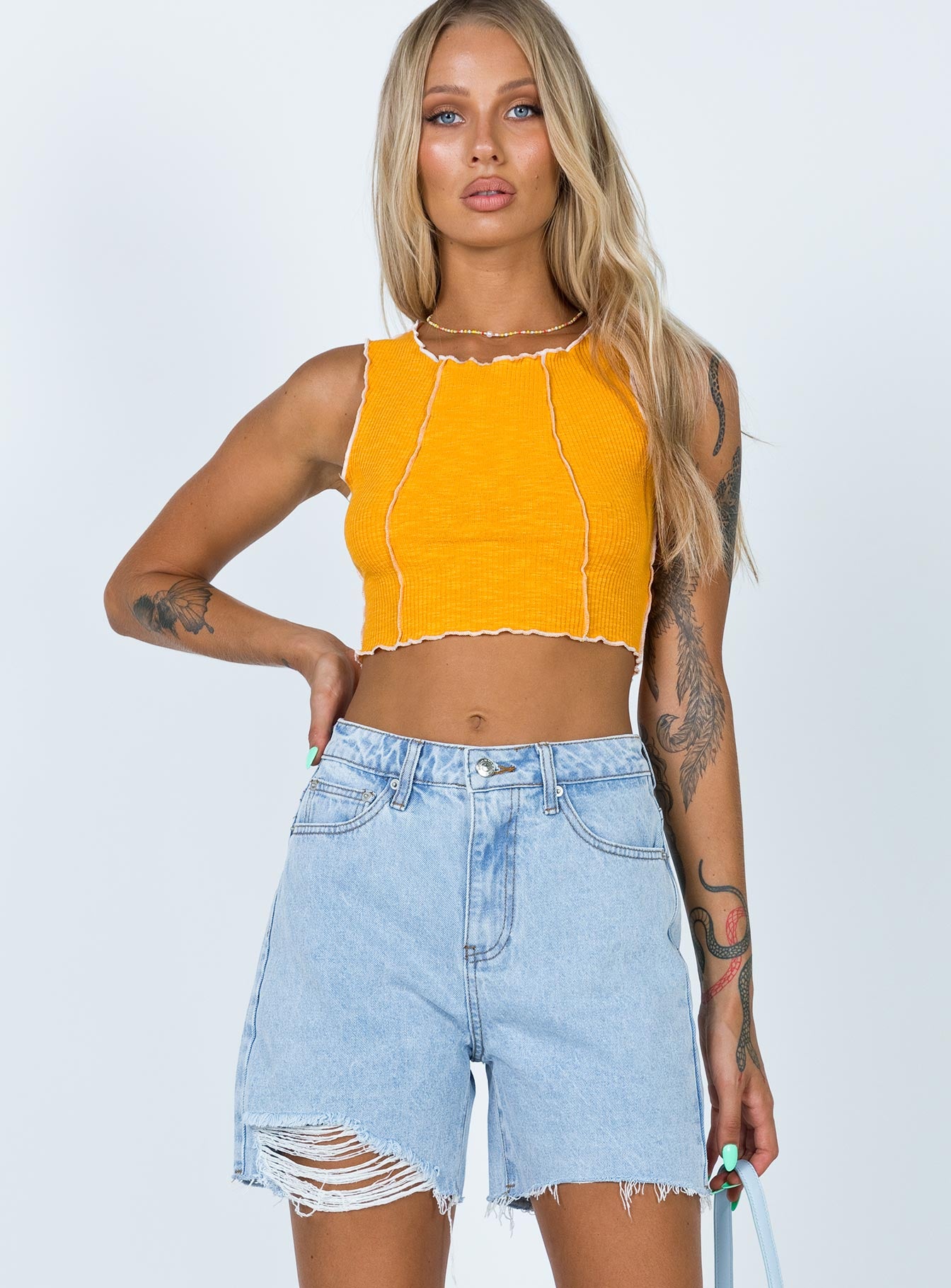 Maggie Denim Shorts Denim - Image 2