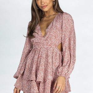 Astro Romper Red Floral