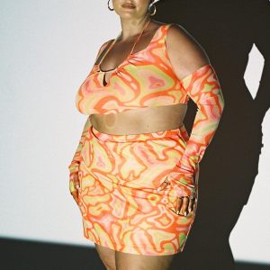 Balanced Mini Skirt Multi Curve