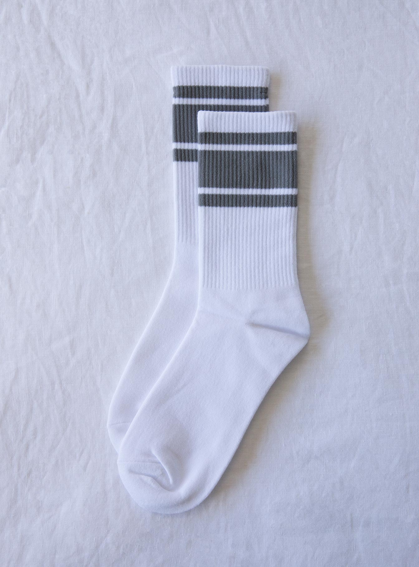 Track Star Socks White / Grey - Image 2