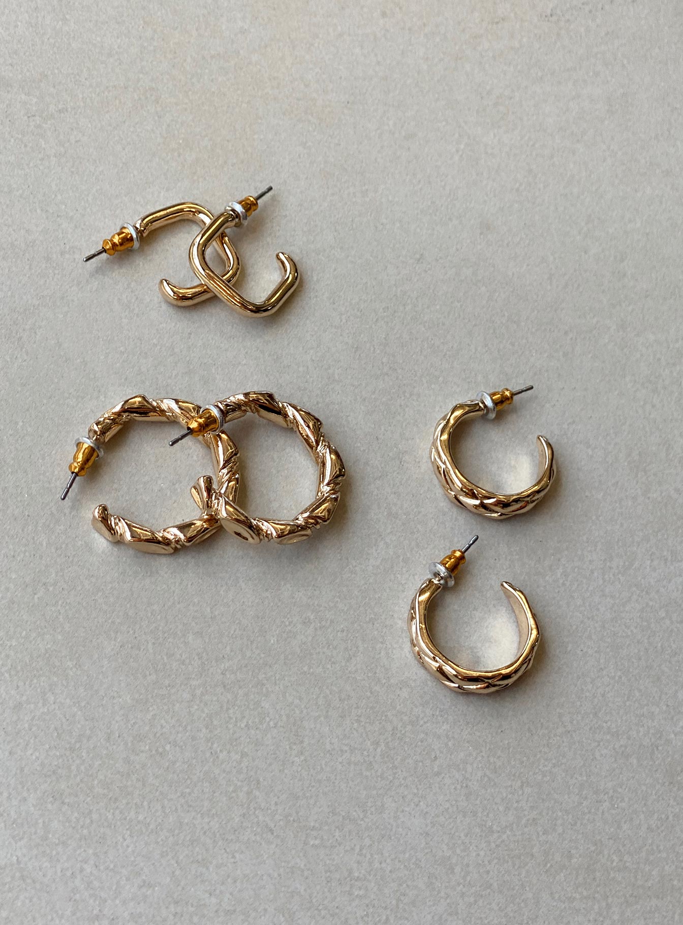 Naomie Earring Pack Gold