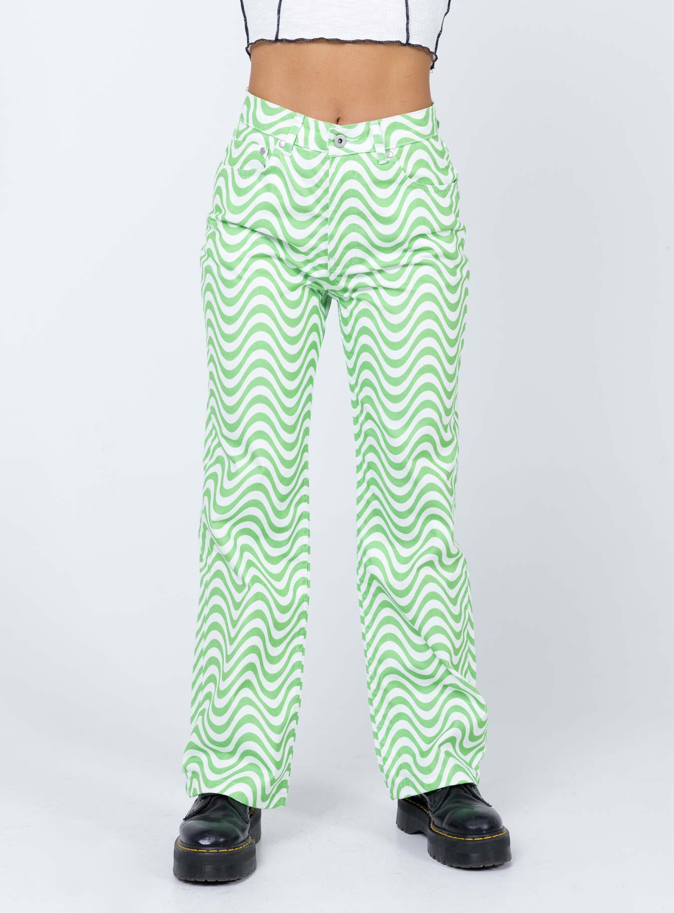 The Ragged Priest Prism Jeans Green - Image 2