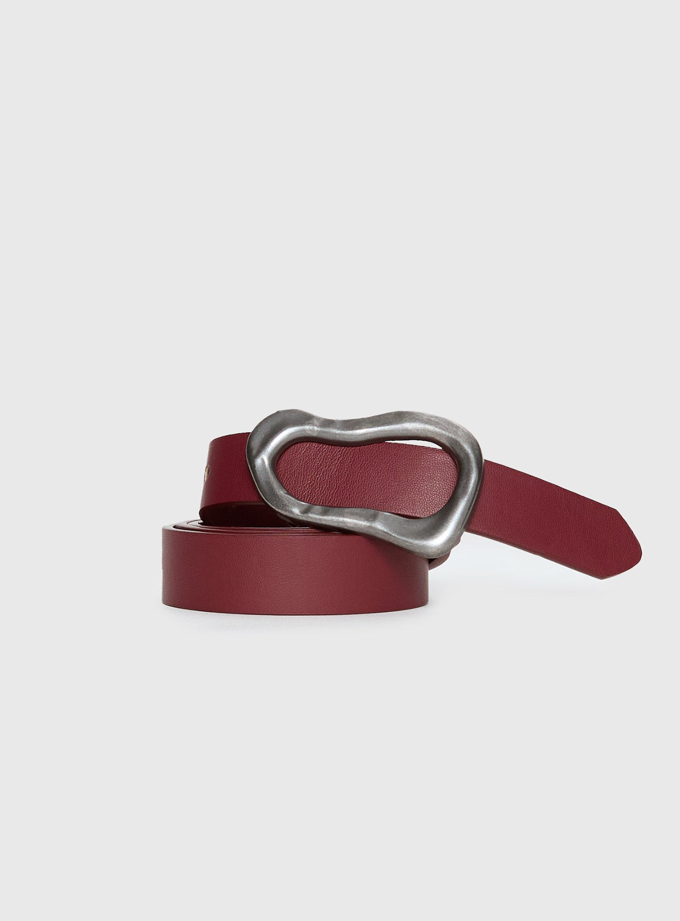 Leto Belt Burgundy / Silver - Image 2