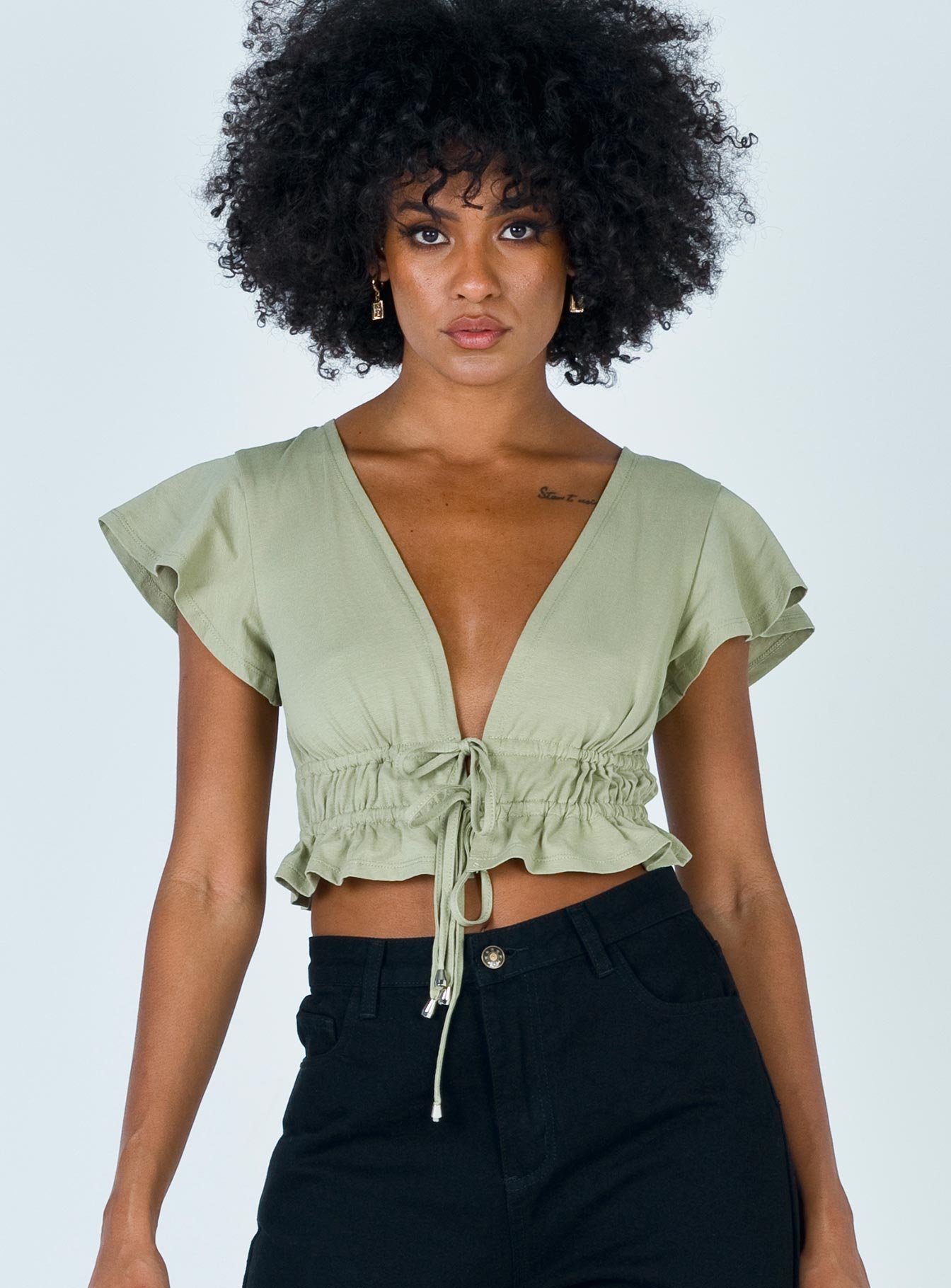Jamison Reid Crop Top Khaki - Image 8