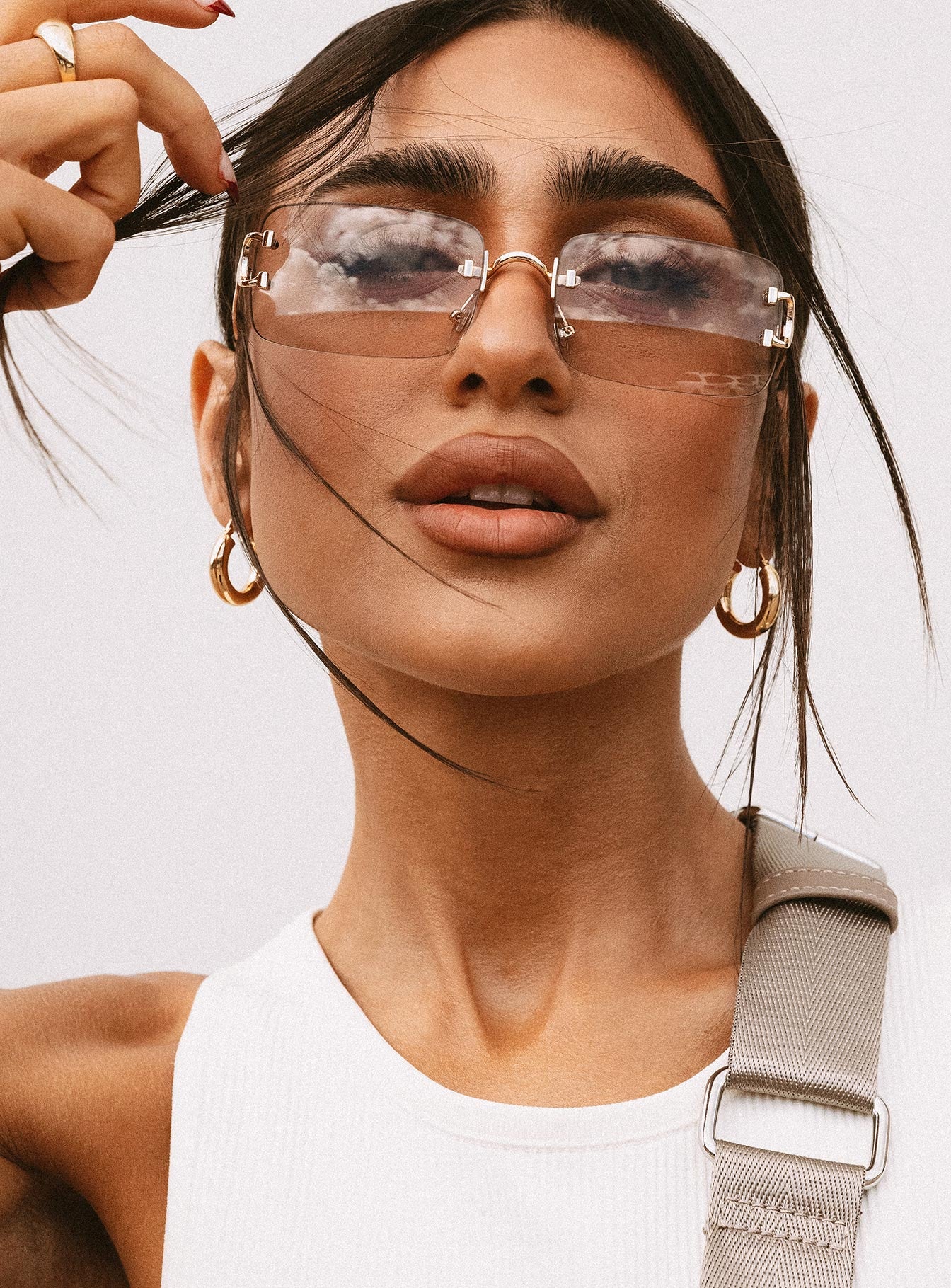 I'm Every Woman Hoop Gold Plated Earrings - Image 4