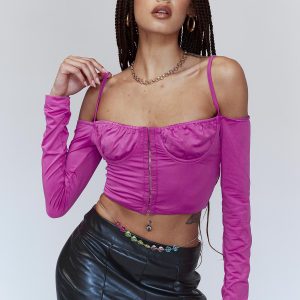 Zinnia Long Sleeve Top Purple