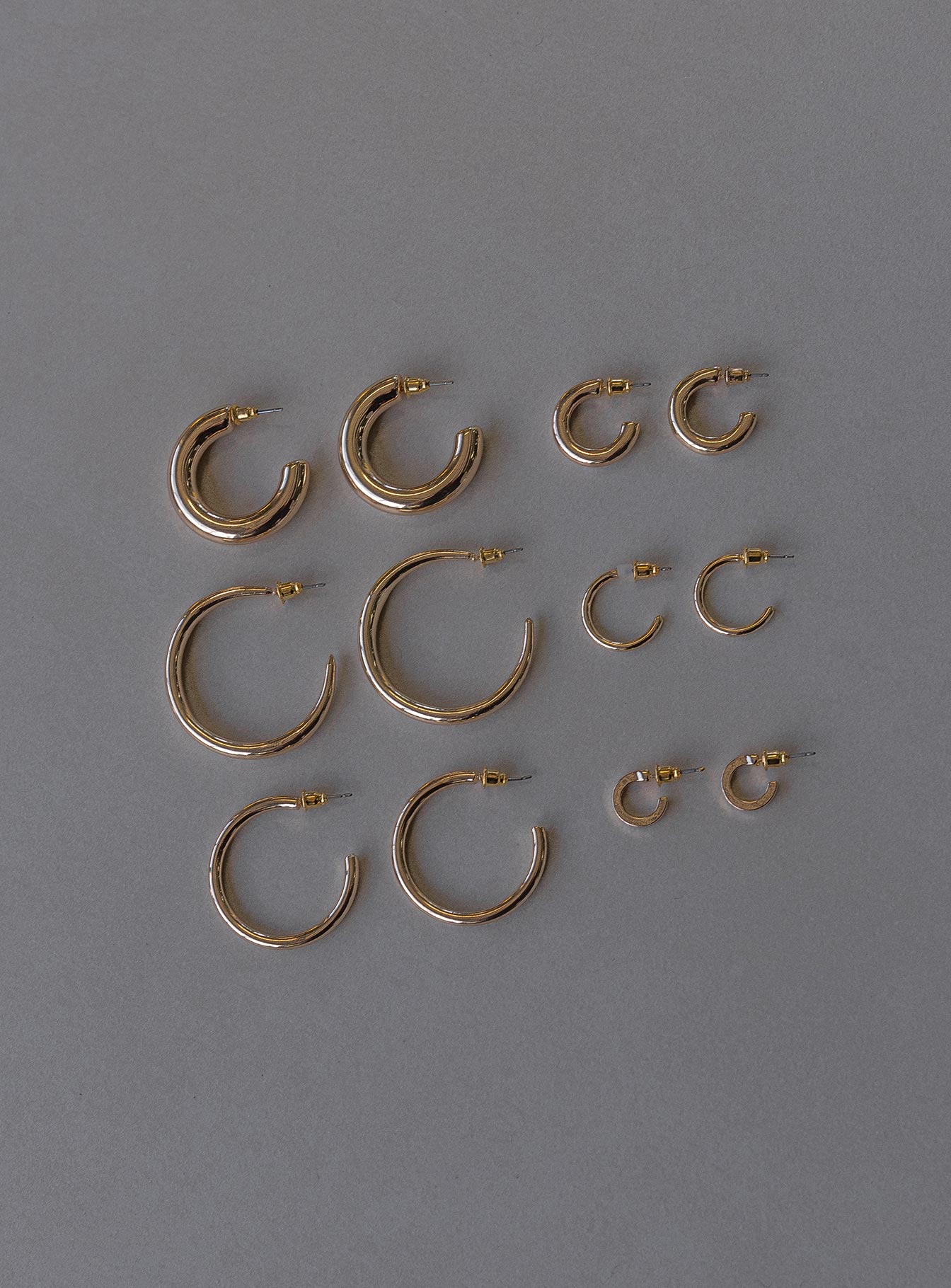 Abbey Rose Hoop Earring Pack Gold - Image 2