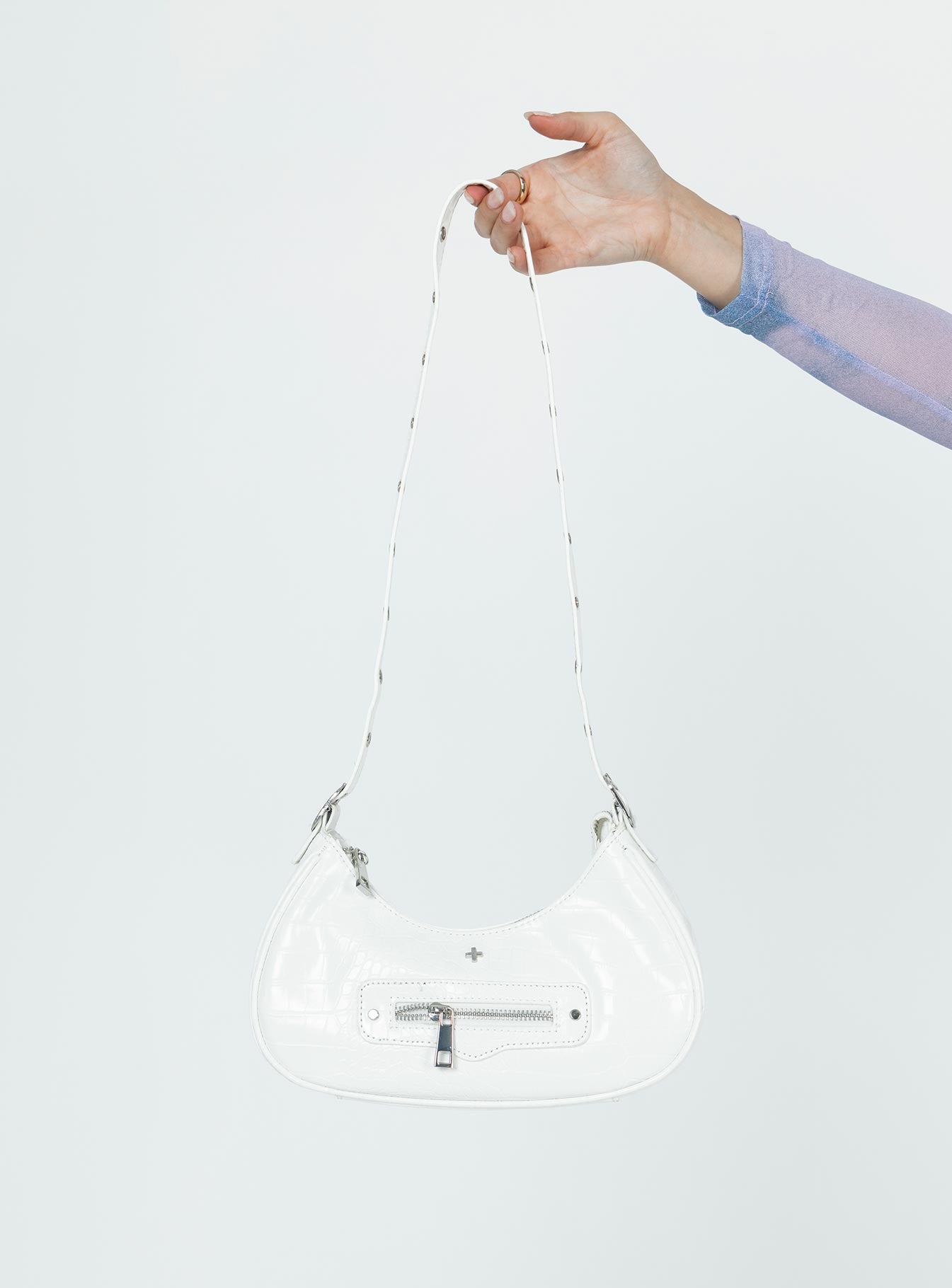 Peta & Jain Moto White Croc - Image 2