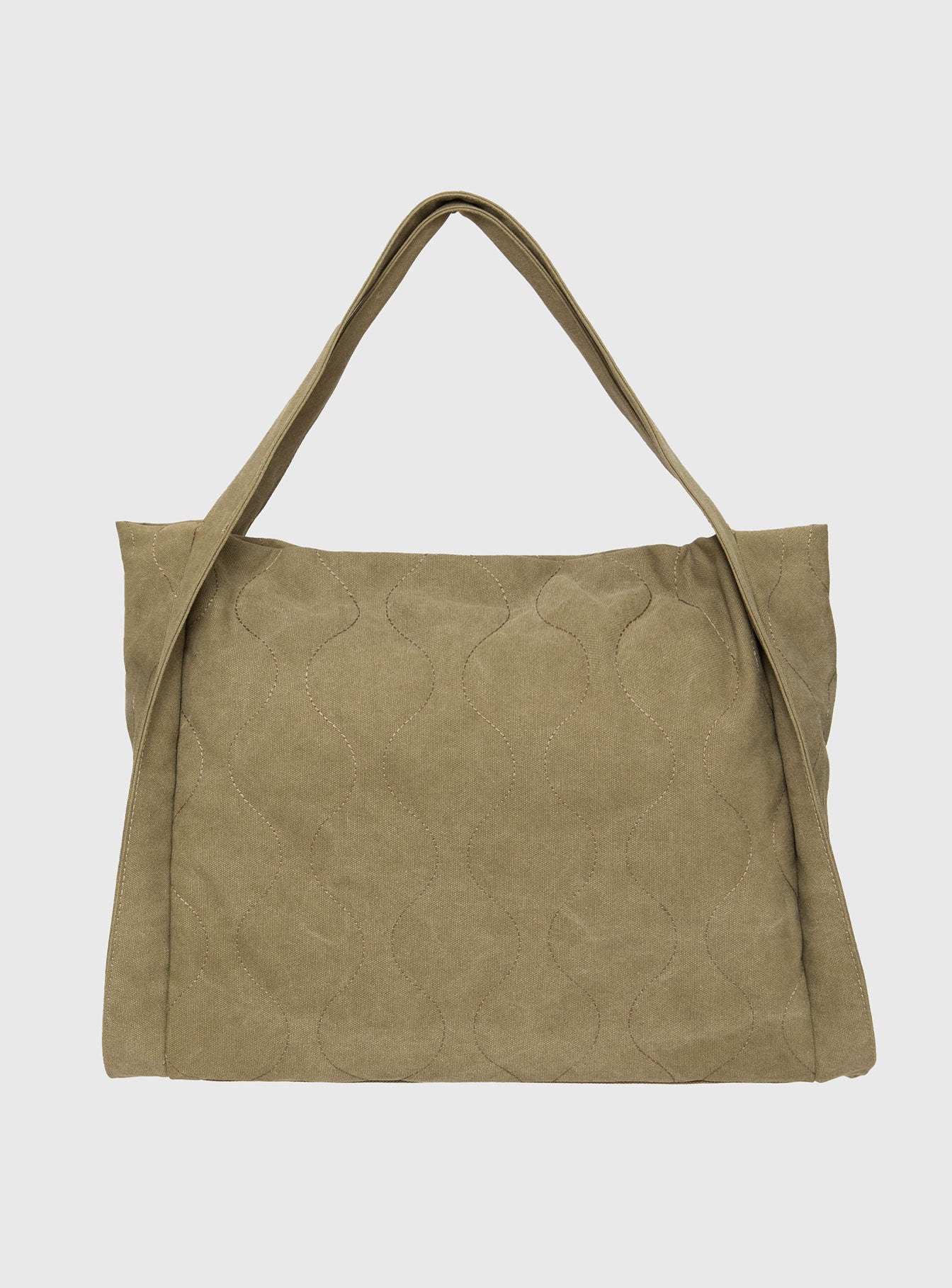 Wandra Quilted Tote Bag Green - Image 2