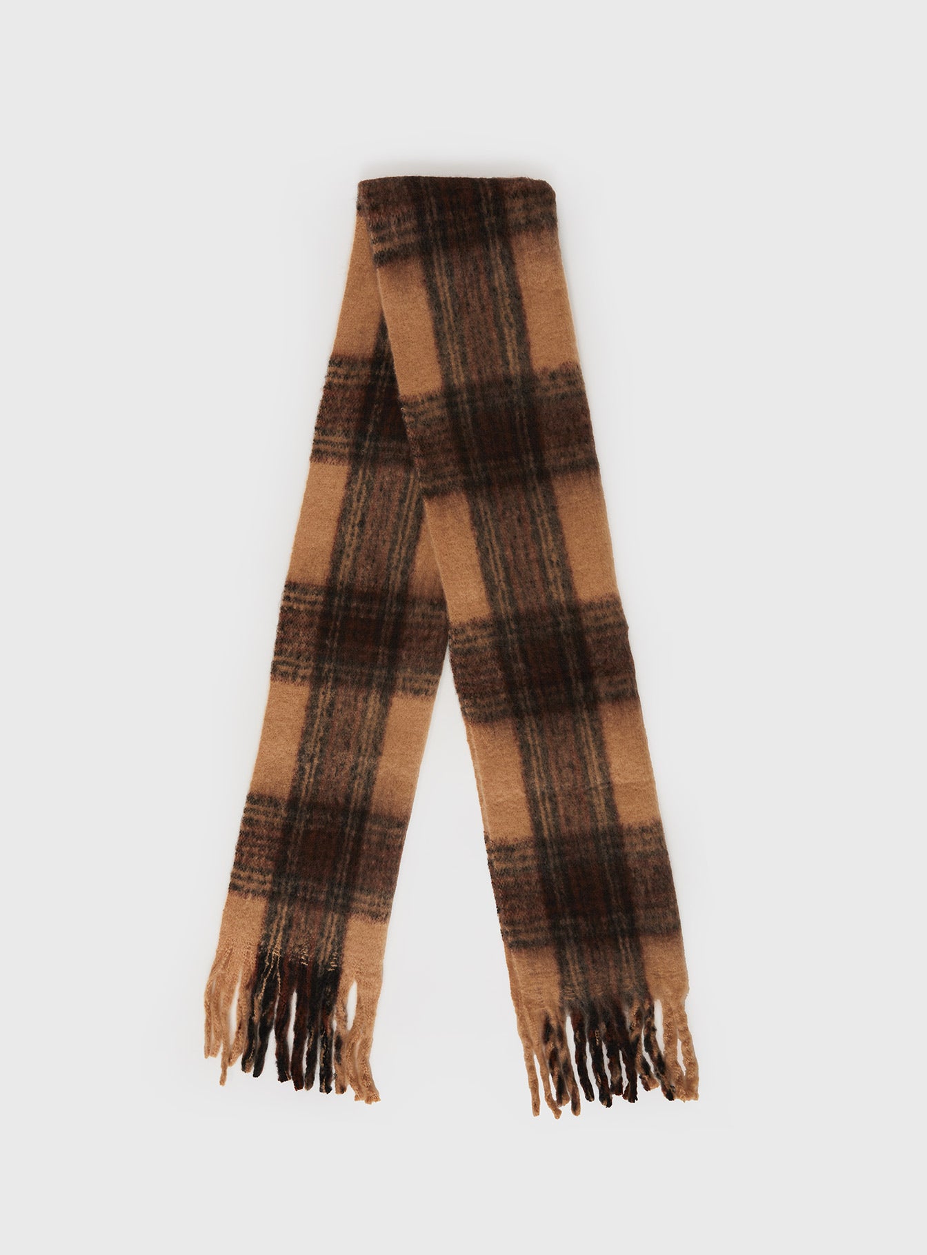 July Scarf Brown Check - Image 2