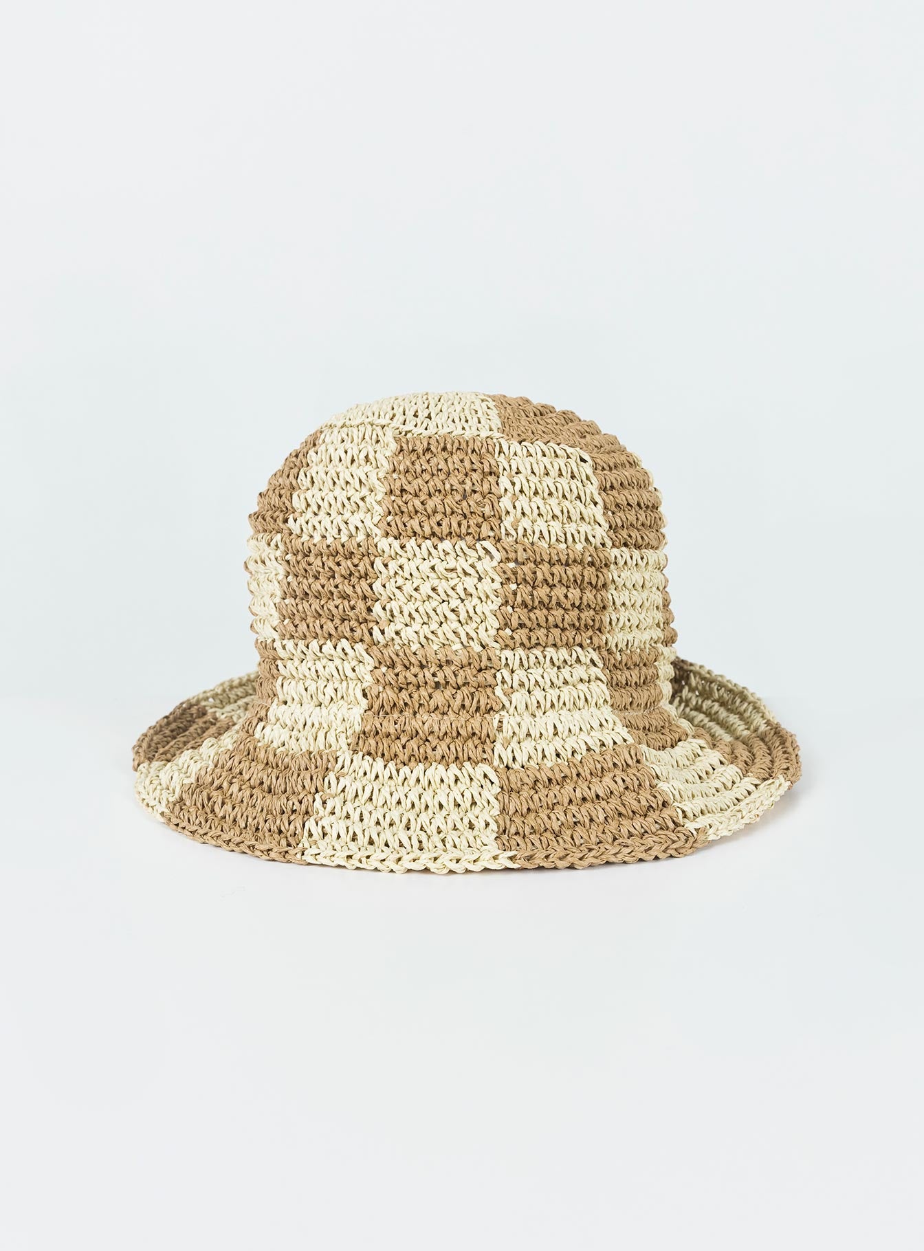 Lyndon Bucket Hat Beige Check - Image 2
