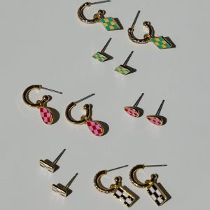 Ryker Check Earring Pack Multi