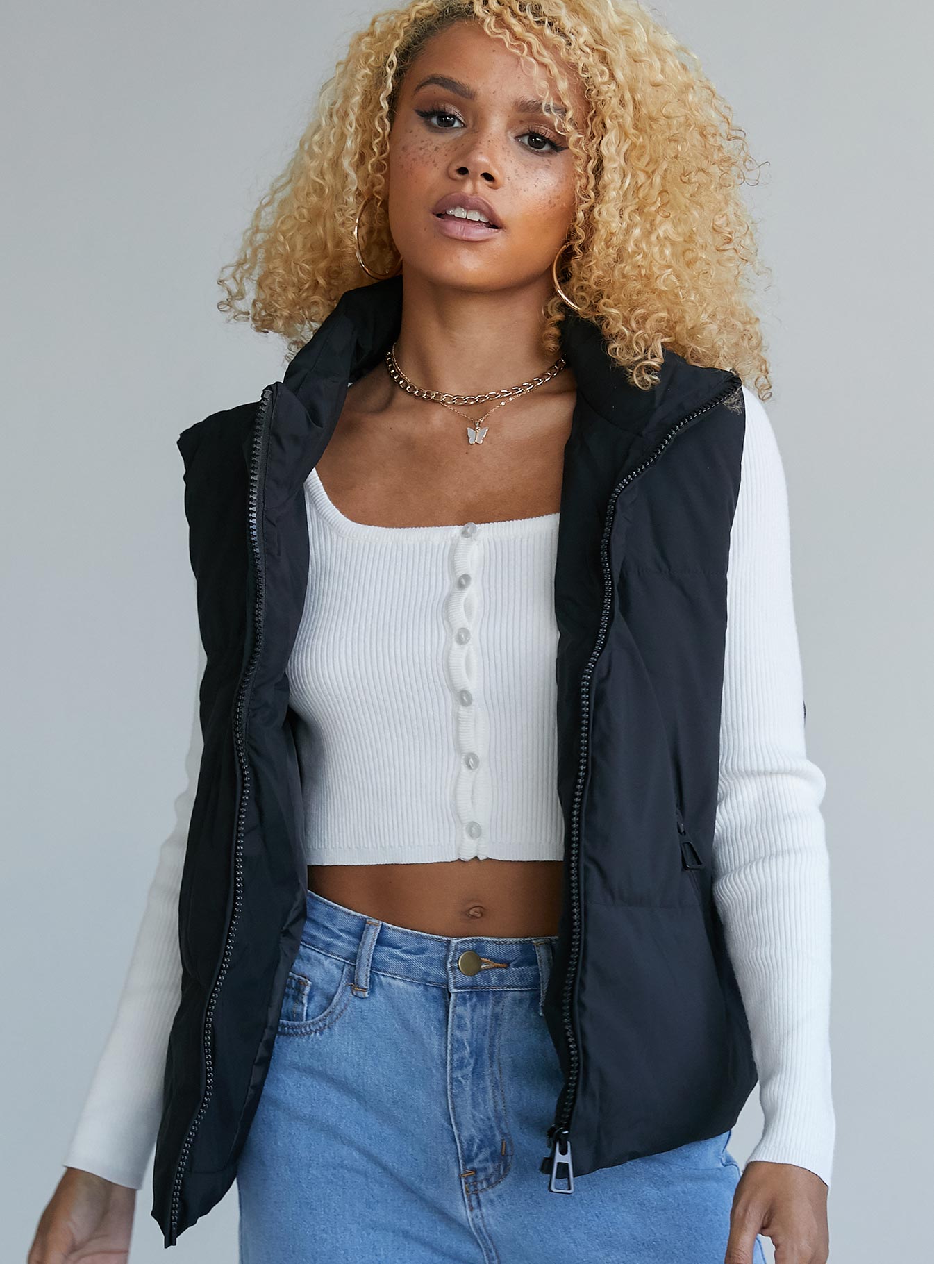 Haiden Puffer Vest Black - Image 2