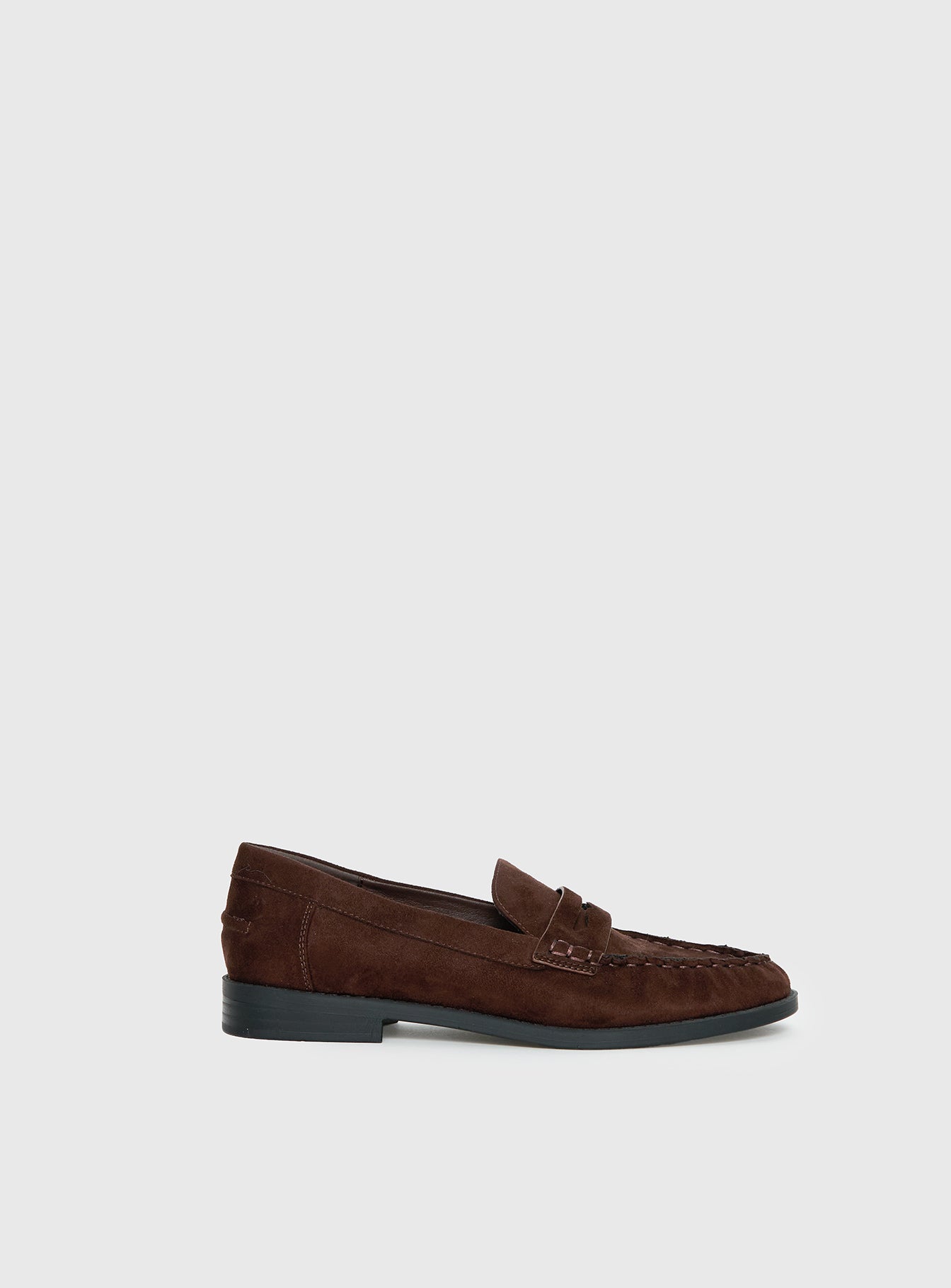 Therapy Albert Faux Suede Loafers Brown - Image 2