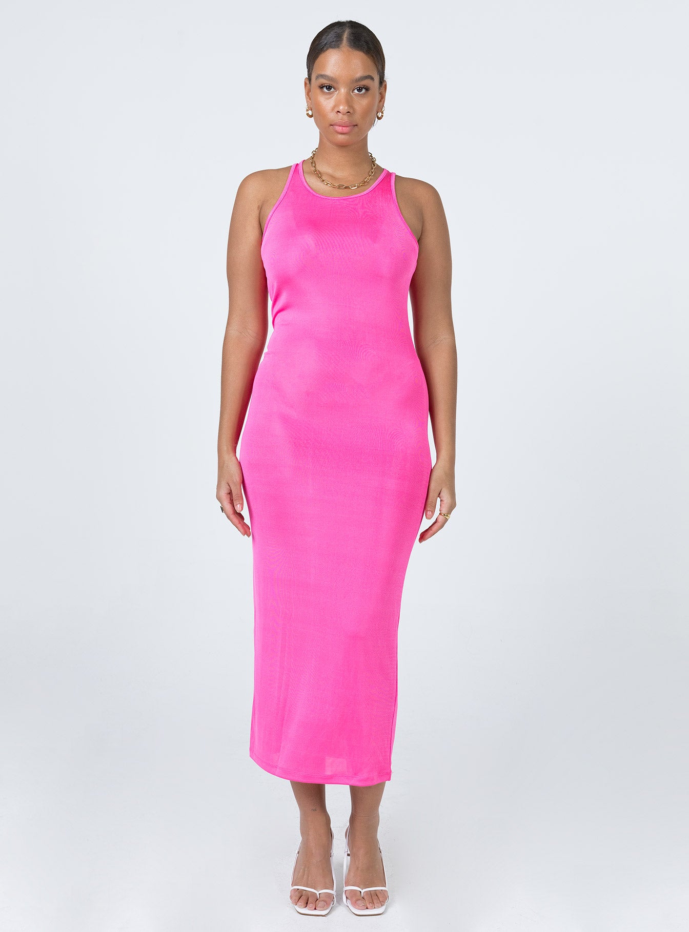 Everlast Midi Dress Hot Pink - Image 4