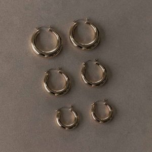 Navedo Hoop Earring Pack Gold