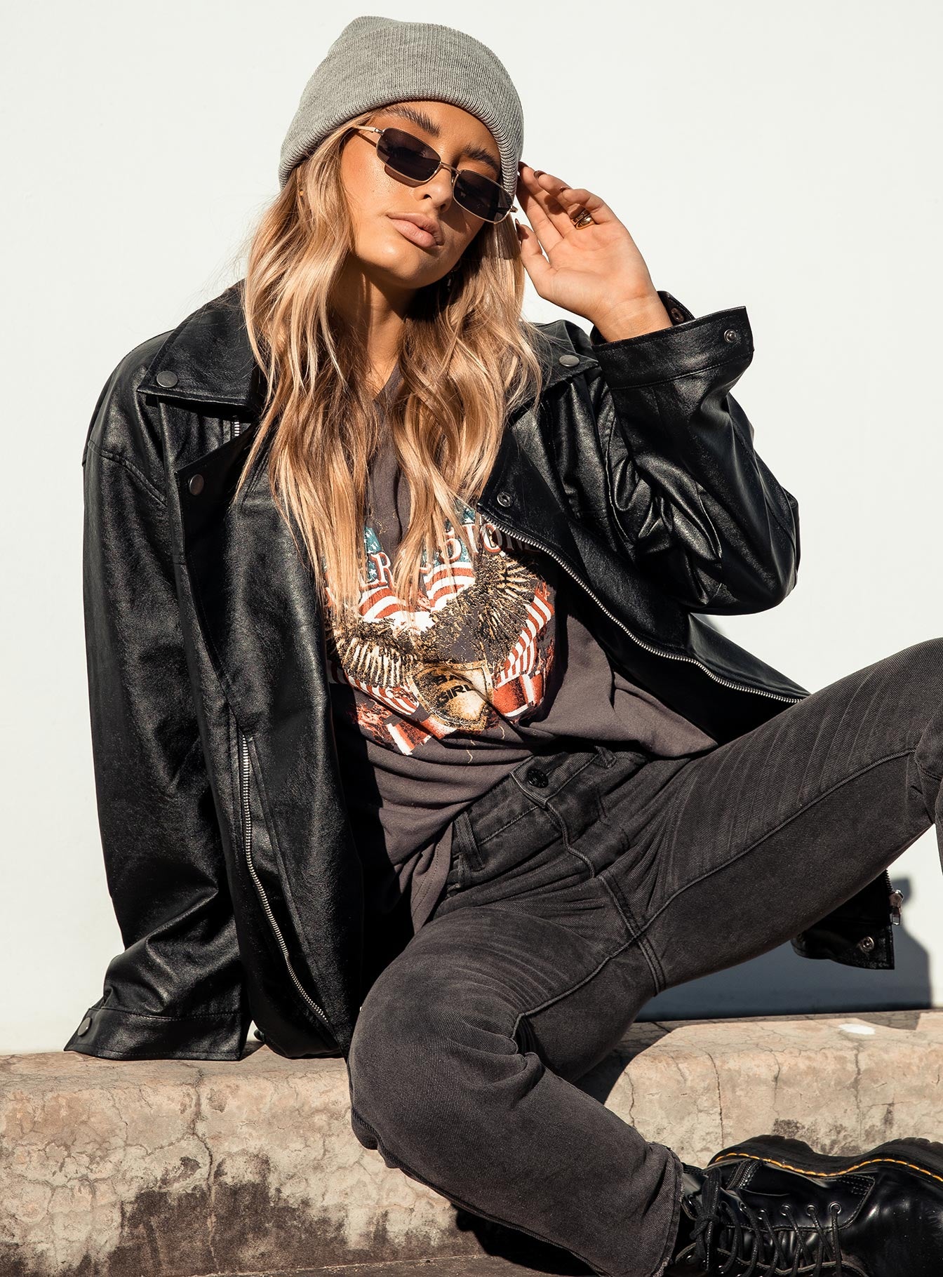 Next in Line Faux Leather Biker Jacket - Image 7