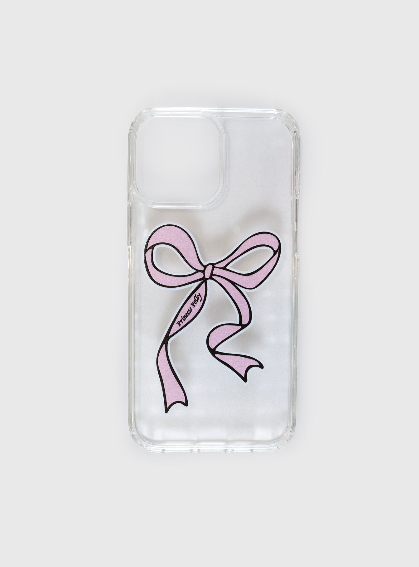 Bow Down Iphone Case Clear / Pink - Image 2