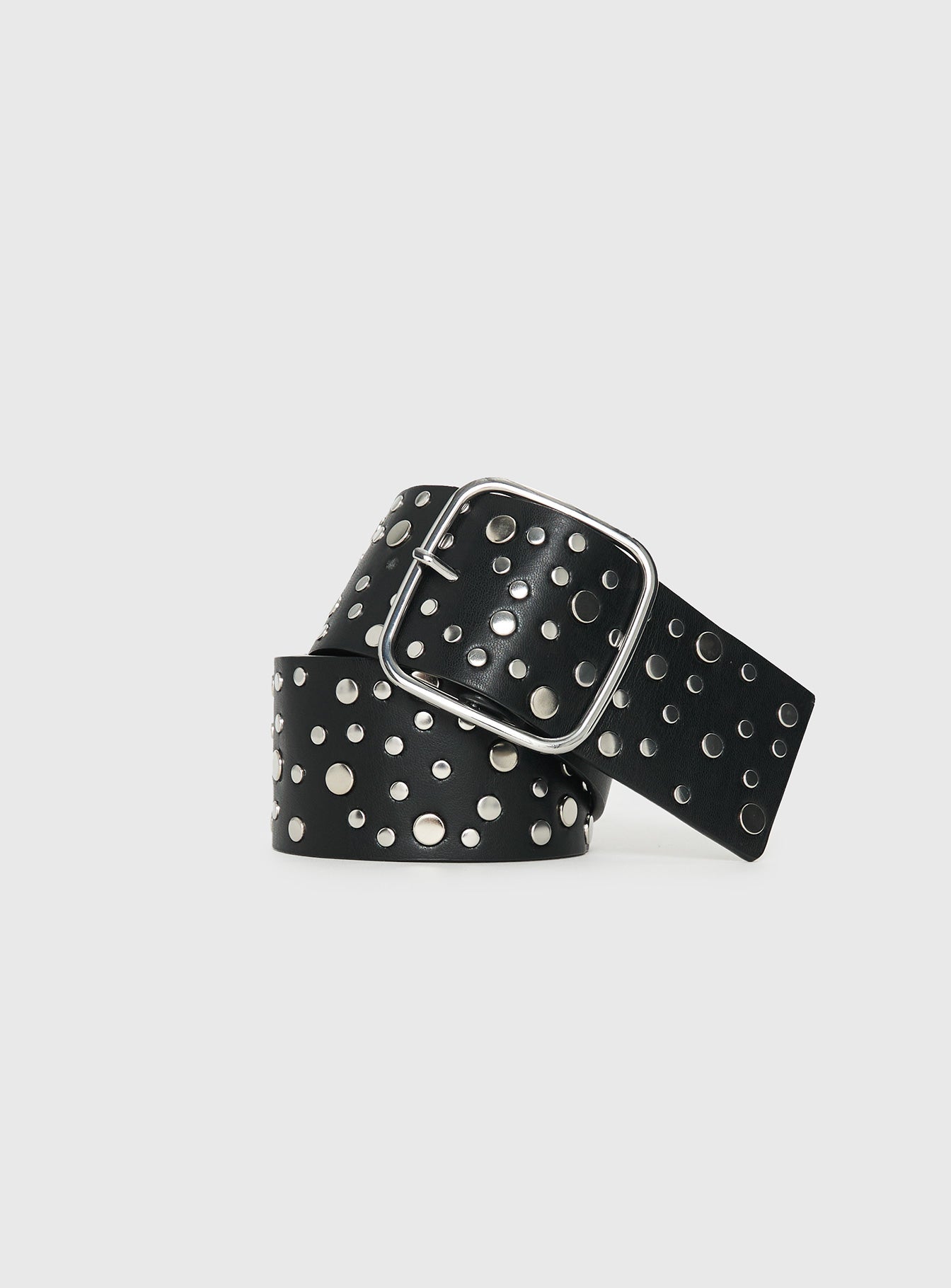 Wanna Find Out Faux Leather Belt Black / Silver - Image 2