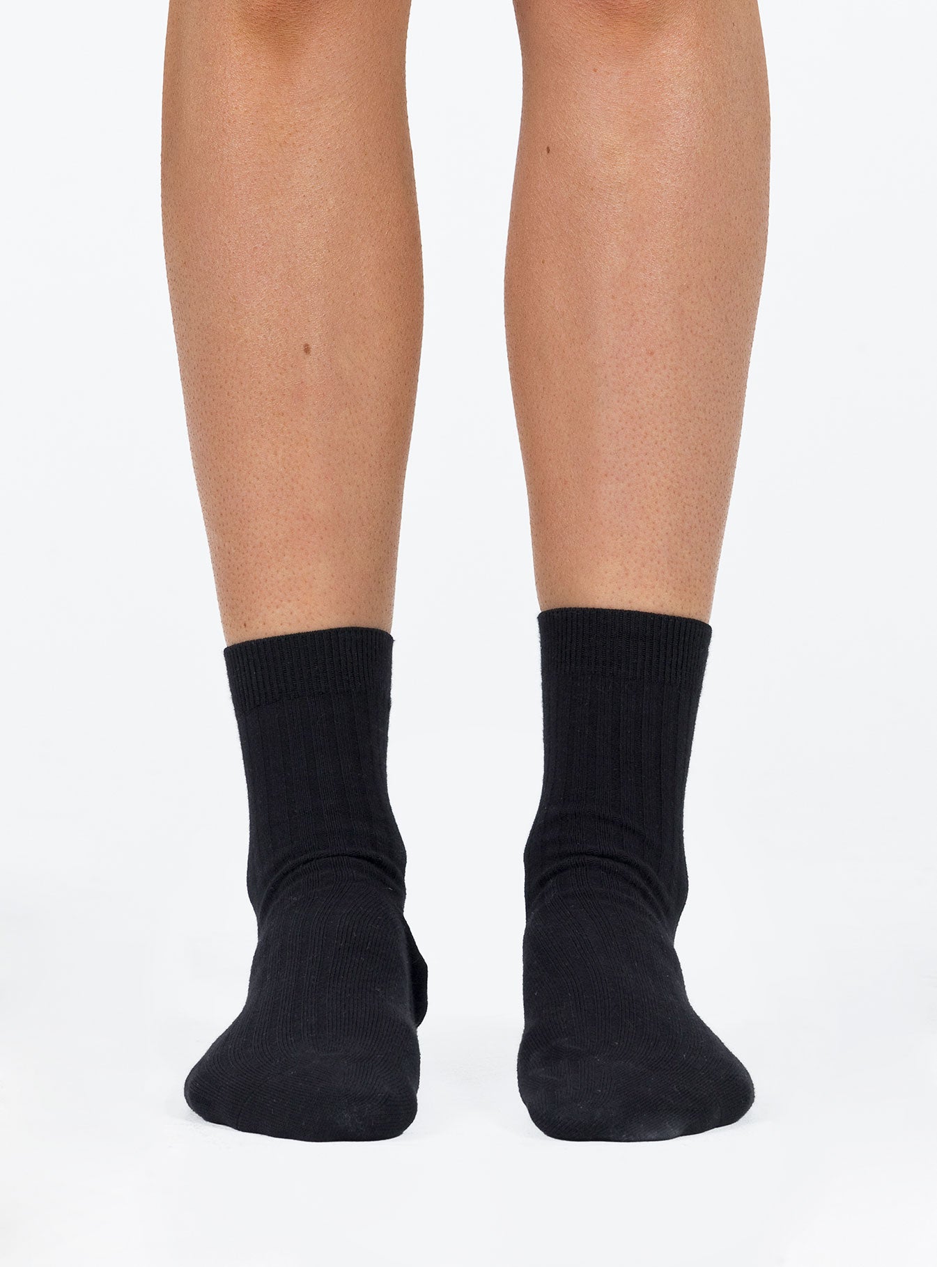 Sports Crew Ribbed Socks Black - Image 2