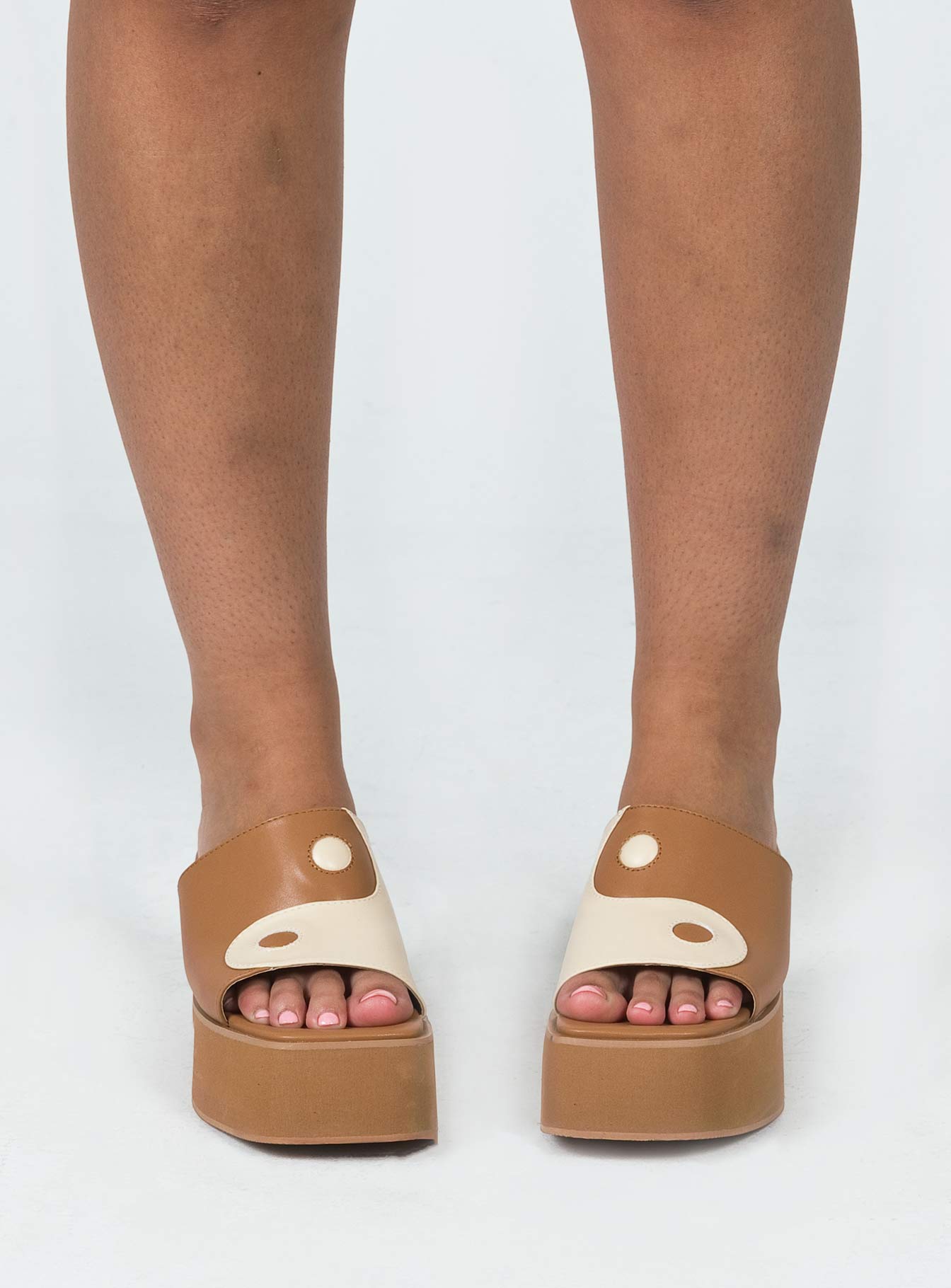Joni Sandal Brown / Cream - Image 3