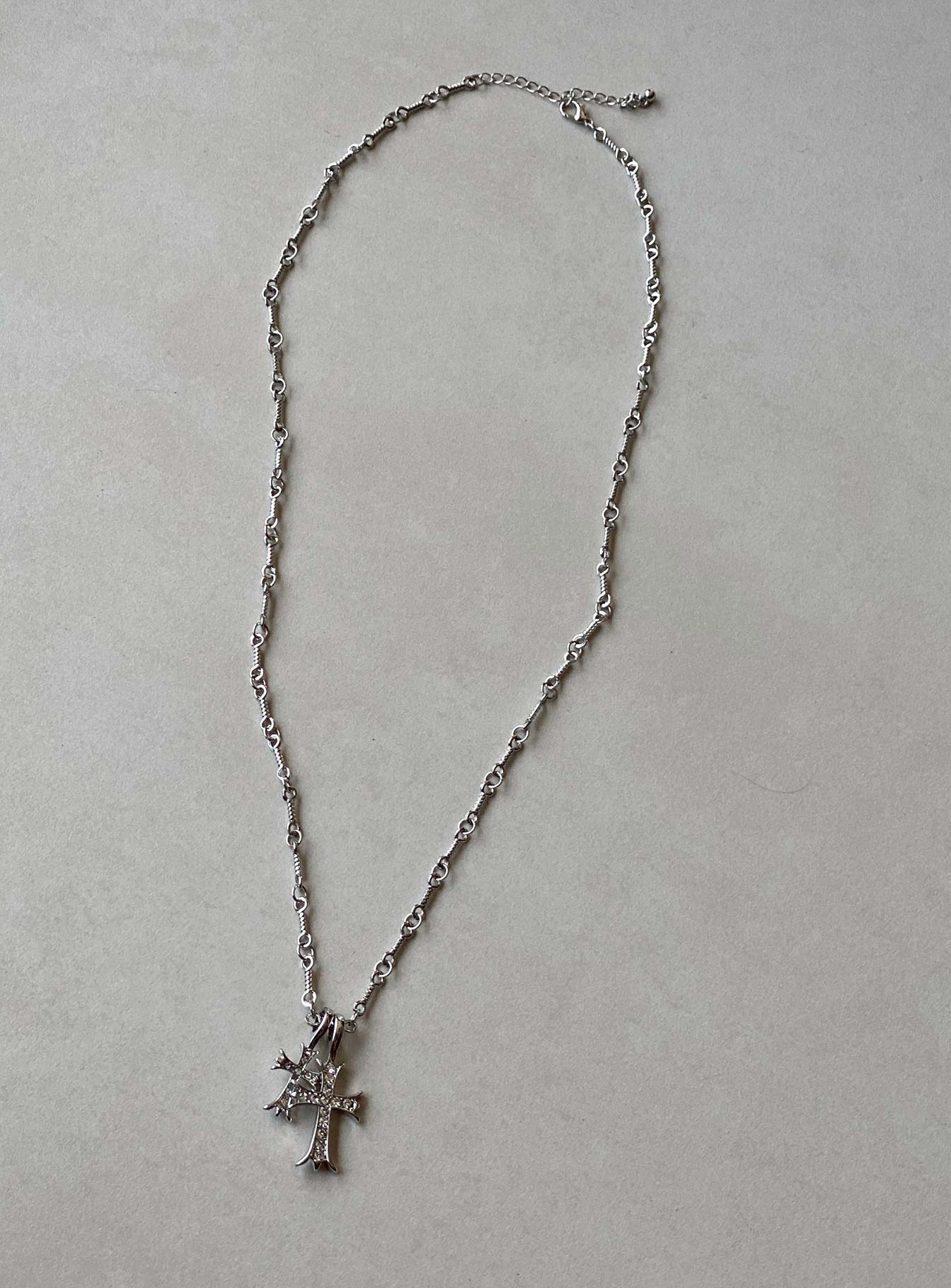 Curtis Cross Necklace Silver - Image 2