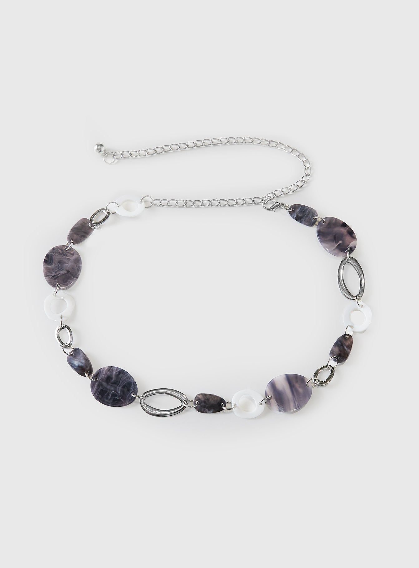 Felon Beaded Chain Belt Silver / Black - Image 2