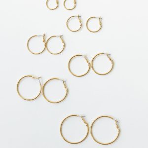 Cari Hoop Earring Pack Gold