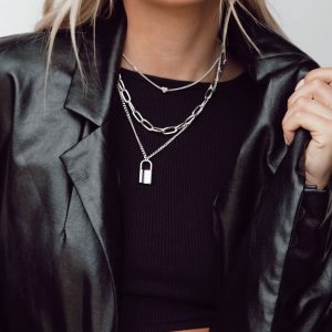 Safe Love Necklace Set Silver