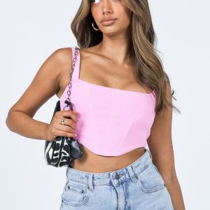 Kaeshia Rib Bustier Pink