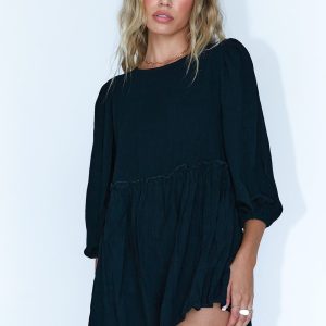 Amalie Romper Black