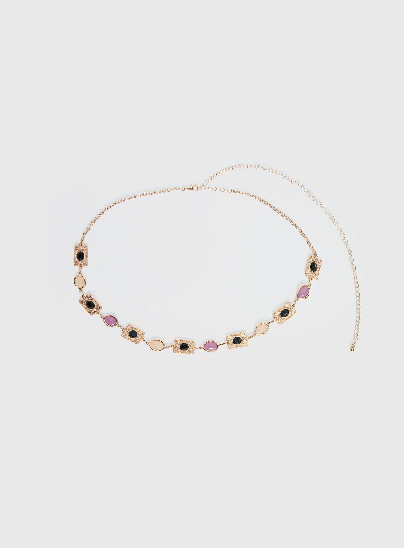 Dulce Vita Gemstone Chain Belt Gold - Image 2