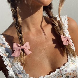 Noelene Hair Bows Pink