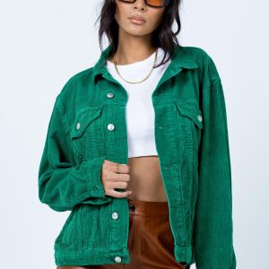 Western Cord Jacket Forest Green