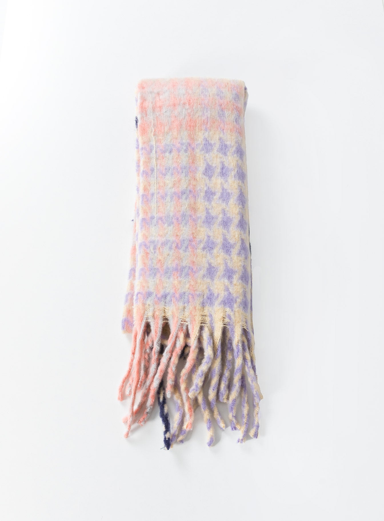 Maizie Houndstooth Scarf Pink Multi - Image 2