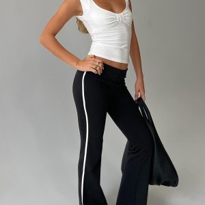 Simki Jersey Flare Pants Black