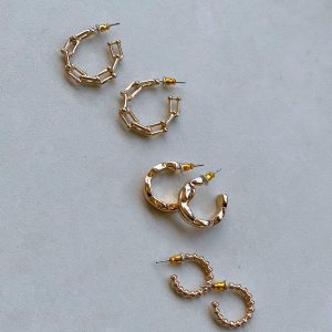 Maxton Earring Pack Gold