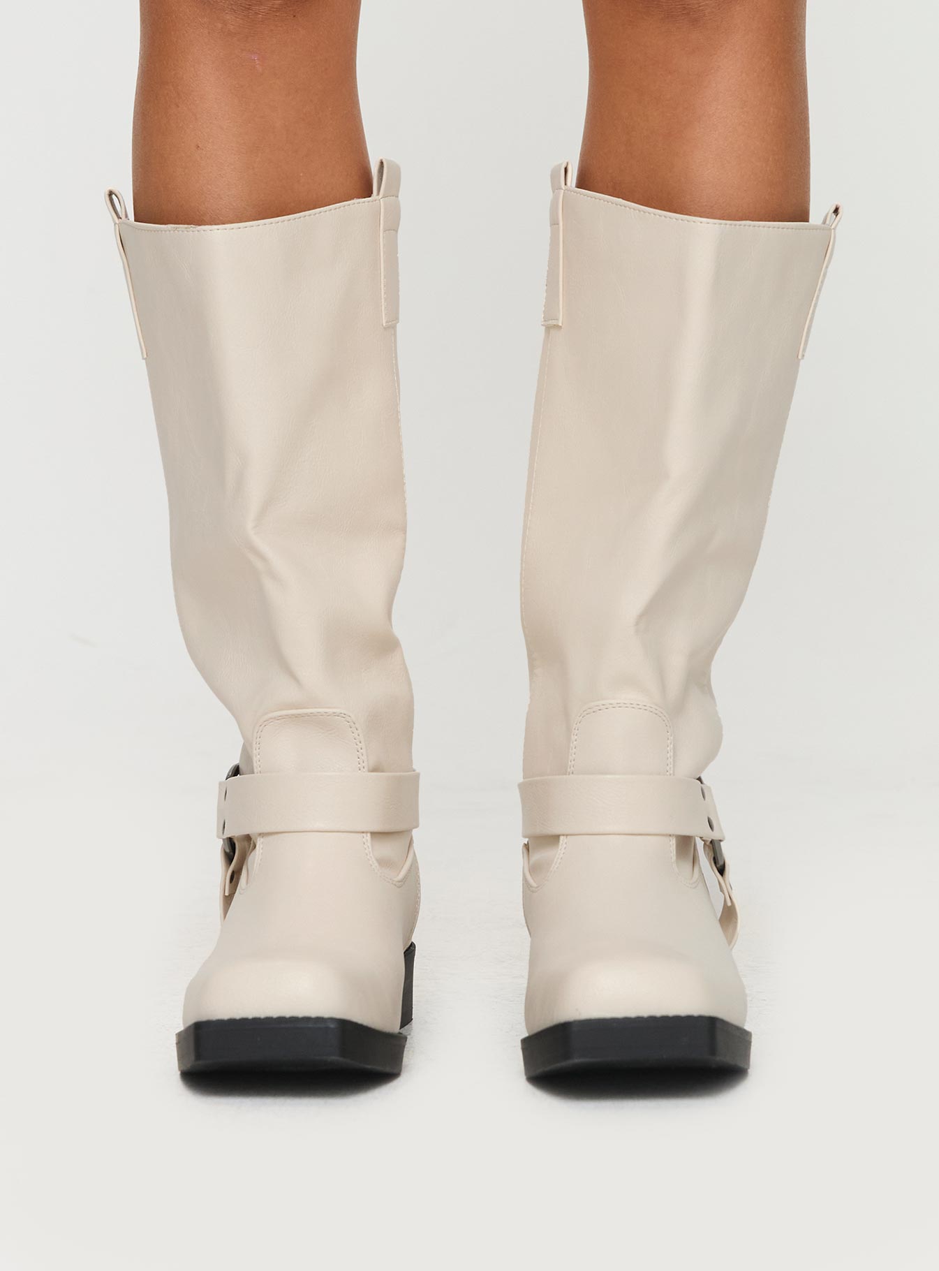 Wrecked Western Boots Cream - Image 2