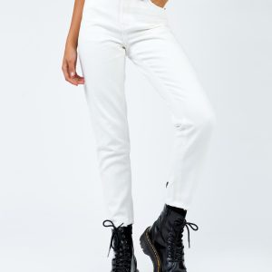 Zaiden Straight Leg Jeans White Denim