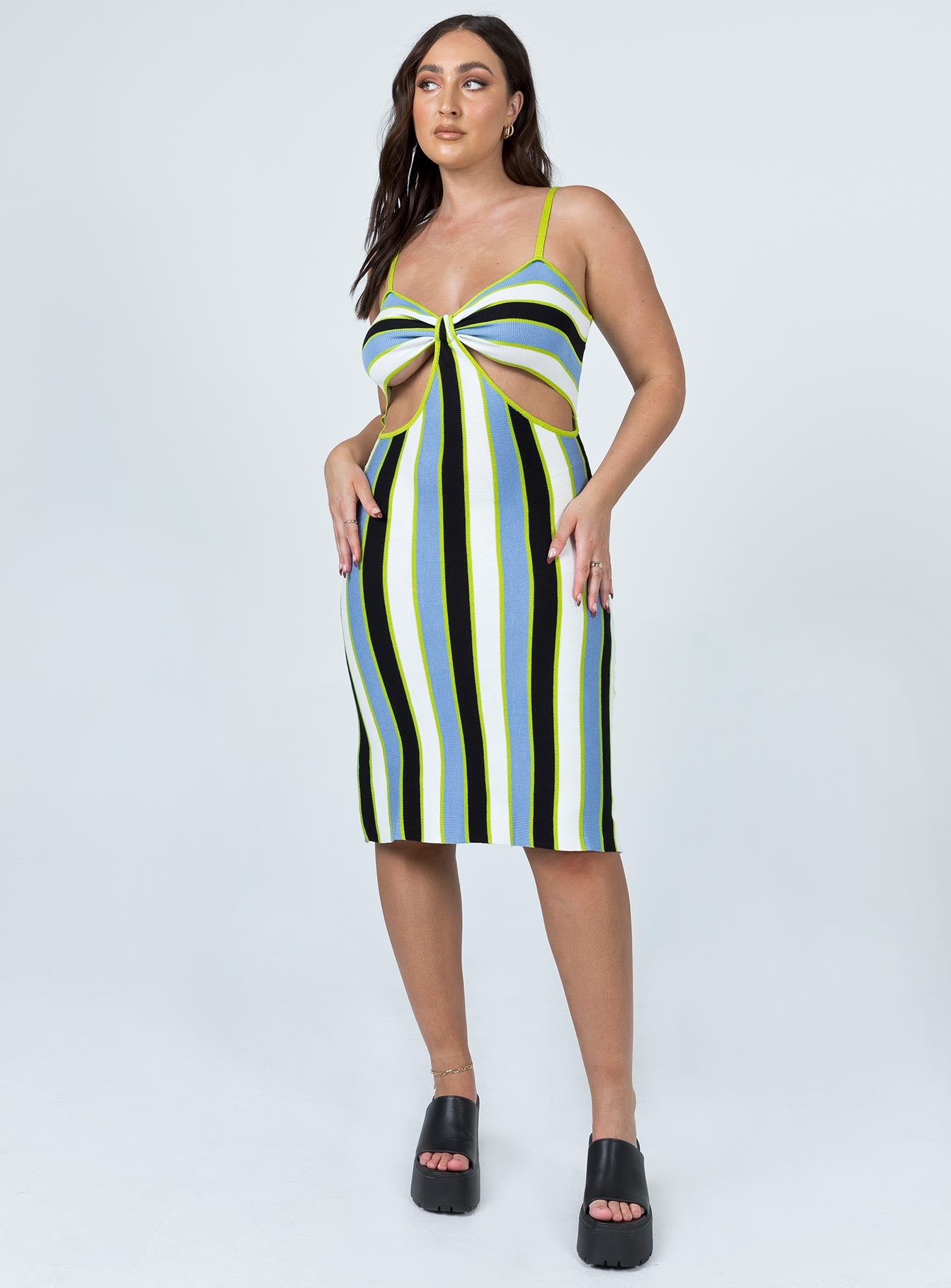 Parker Mini Dress Multi Stripe - Image 2