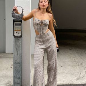 JGR & STN Dylan Houndstooth Trouser Check